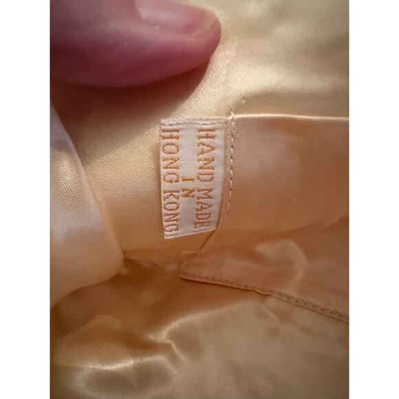 Vintage Gold/Yellow Beaded clutch 9x4.5x1.5 Made in Hong Kong - Picture 11 of 14